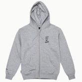 WAVE ZIPPED HOODIE GREY