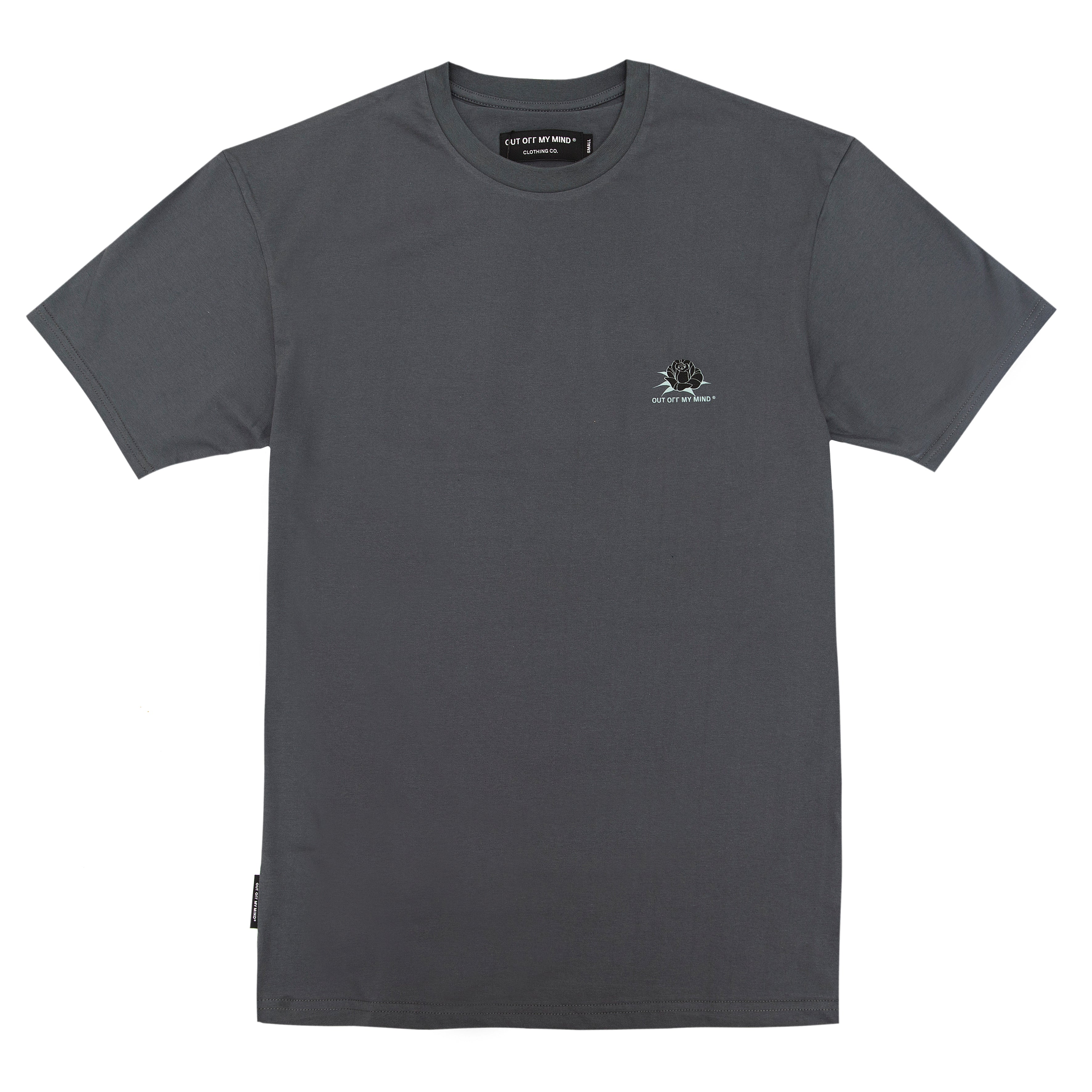 SKATEHOLIC TEE CHARCOAL