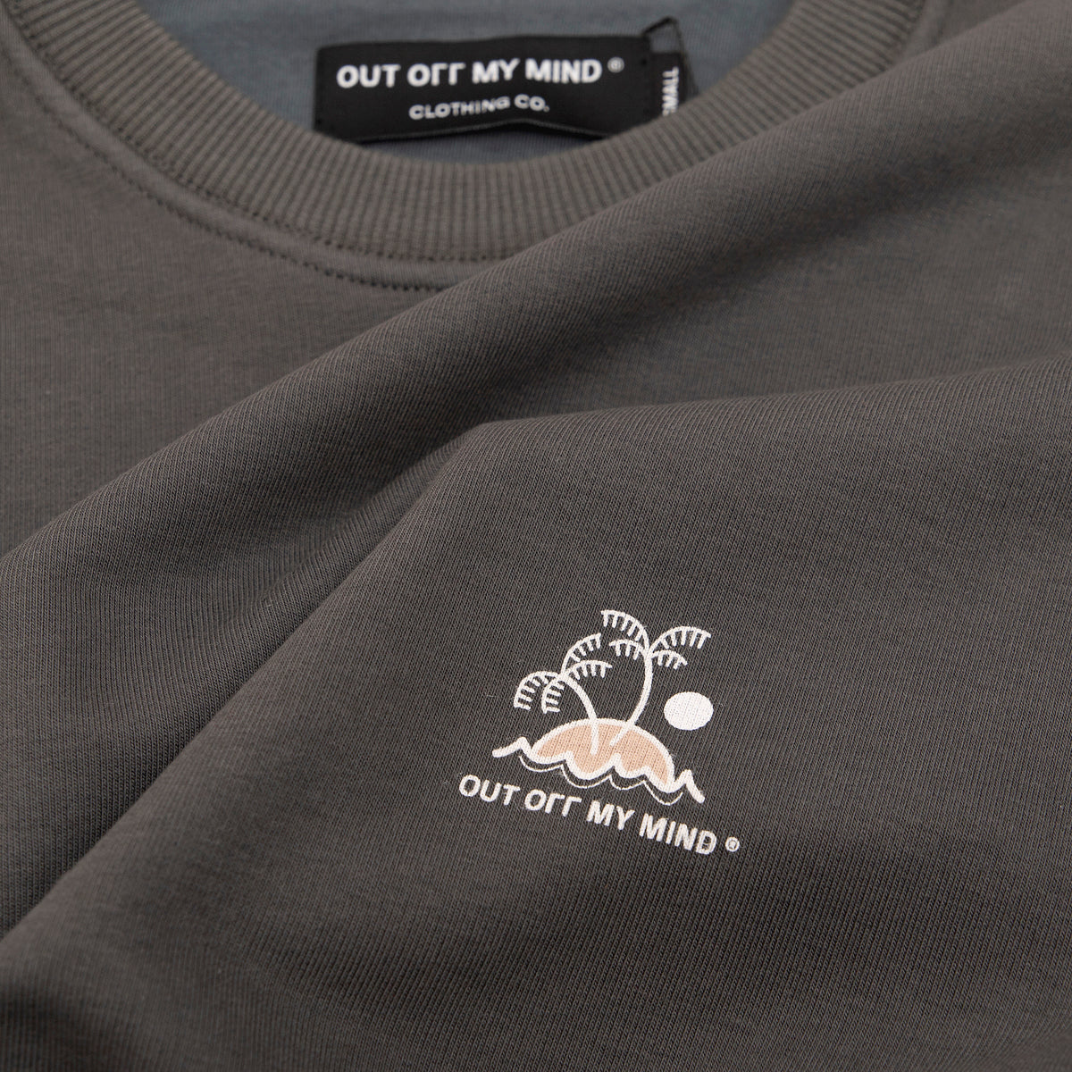 PALM SUMMER CREWNECK CHARCOAL
