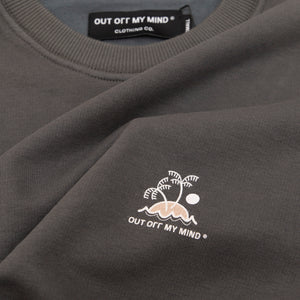 PALM SUMMER CREWNECK CHARCOAL
