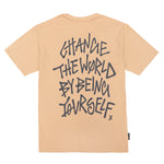BE YOURSELF TEE BEIGE