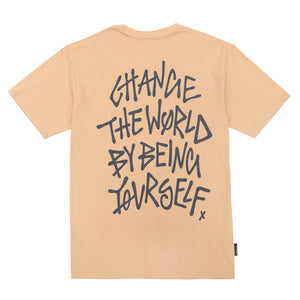 BE YOURSELF TEE BEIGE