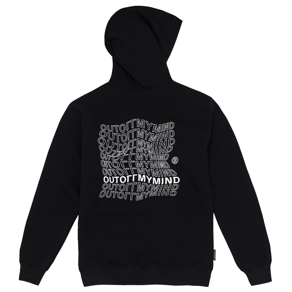 FLAG HOODIE BLACK - outoffmymind