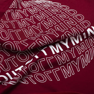 GLOBE TEE BURGUNDY - outoffmymind