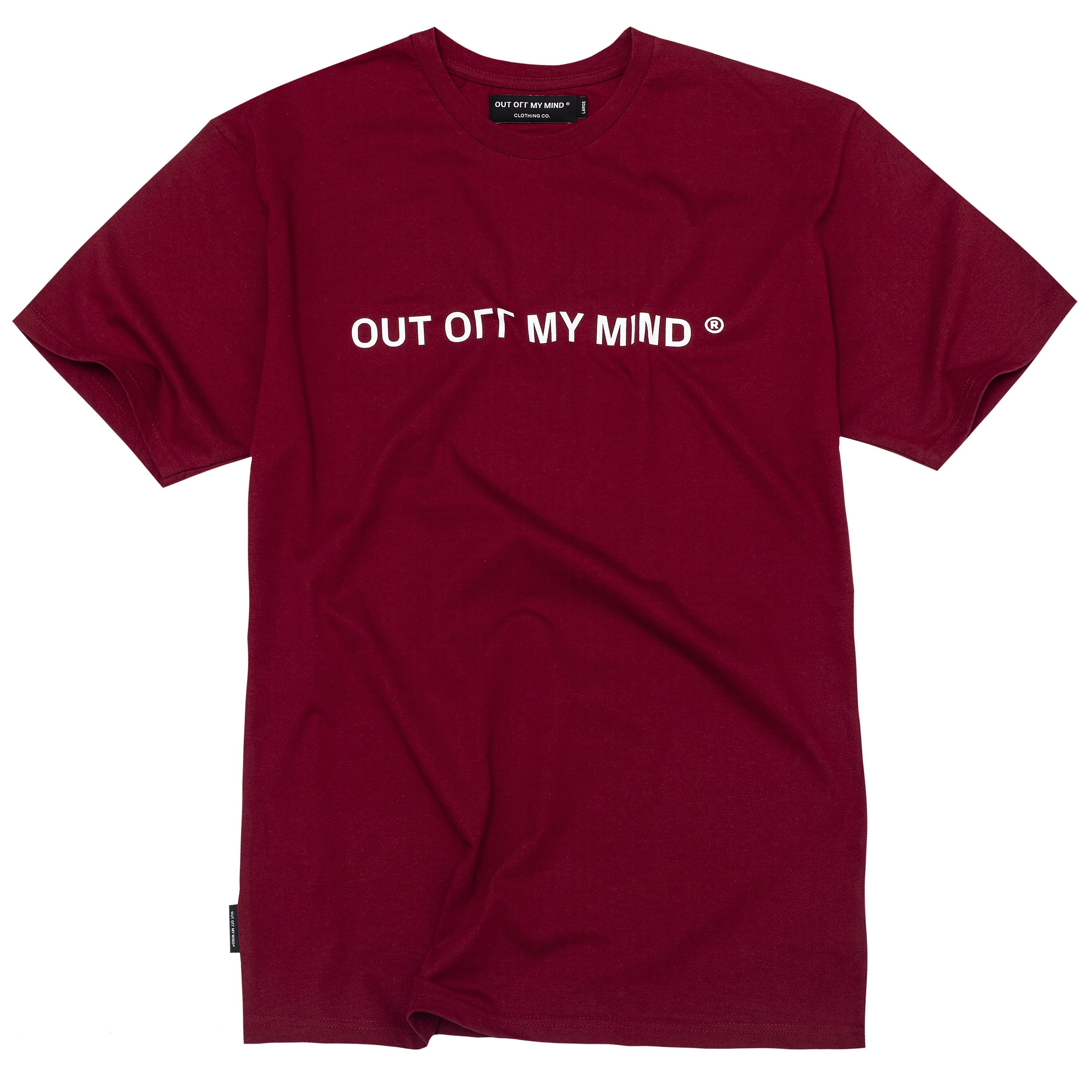 GLOBE TEE BURGUNDY - outoffmymind