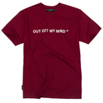 GLOBE TEE BURGUNDY - outoffmymind