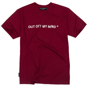 GLOBE TEE BURGUNDY - outoffmymind