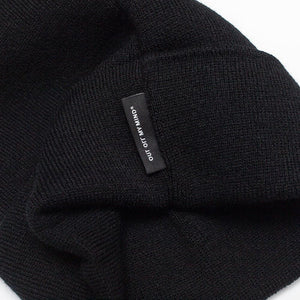LOGO BEANIE BLACK - outoffmymind