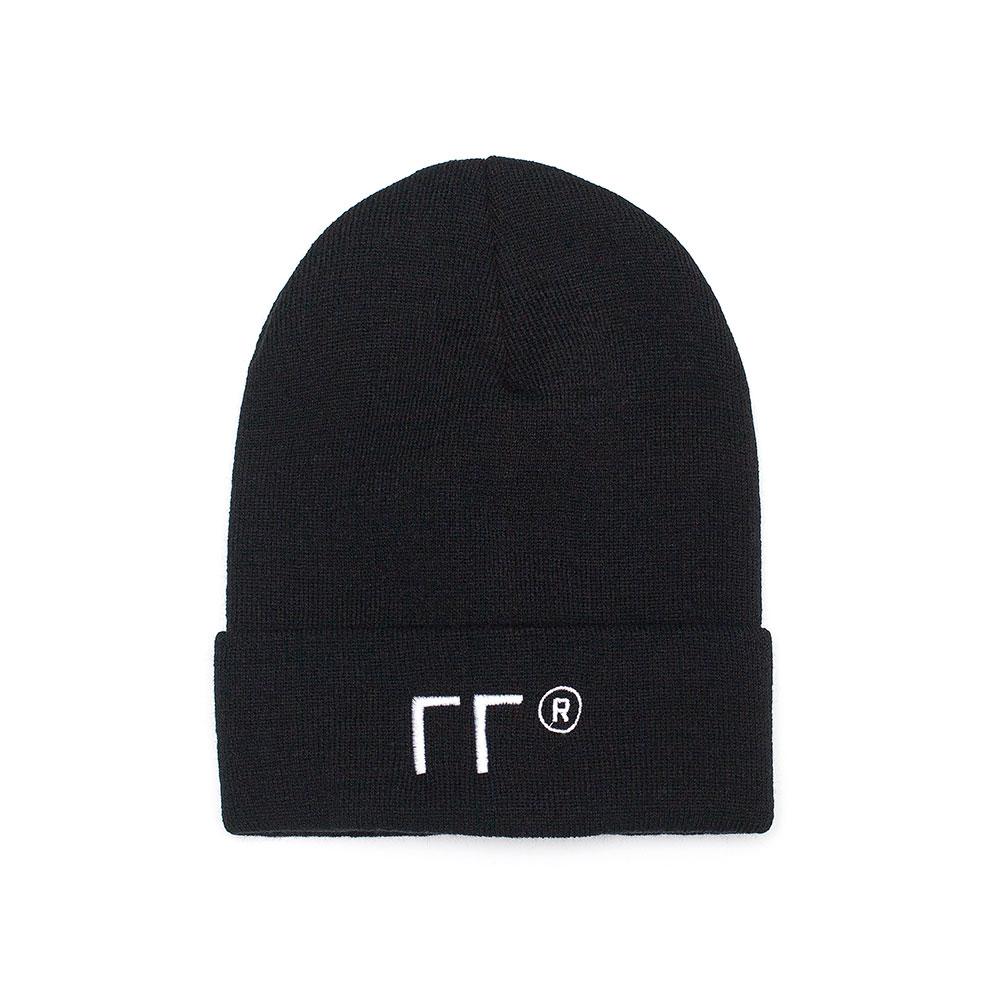 LOGO BEANIE BLACK - outoffmymind