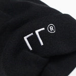 LOGO BEANIE BLACK - outoffmymind