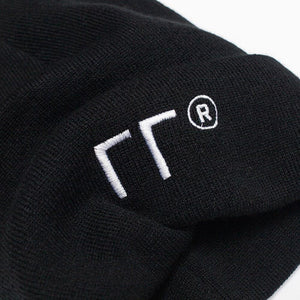 LOGO BEANIE BLACK - outoffmymind